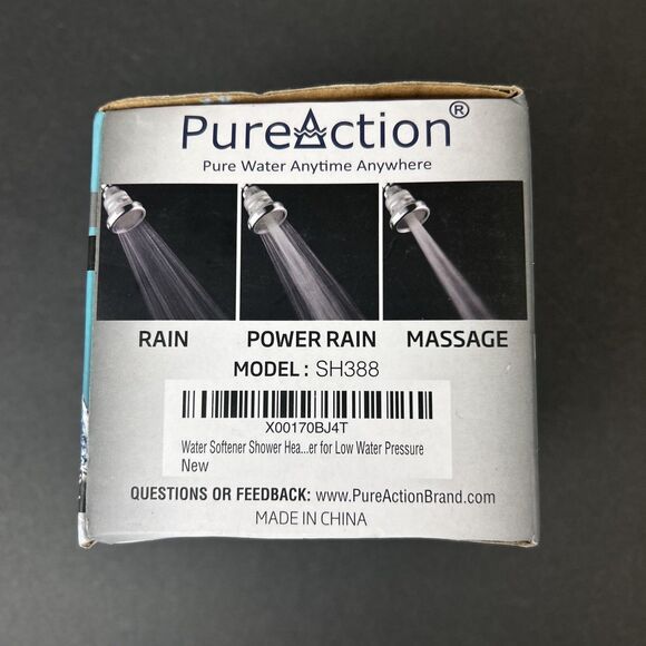 PureAction Water Softener Shower Head Model SH388 Multi Function Filter New - Picture 3 of 5